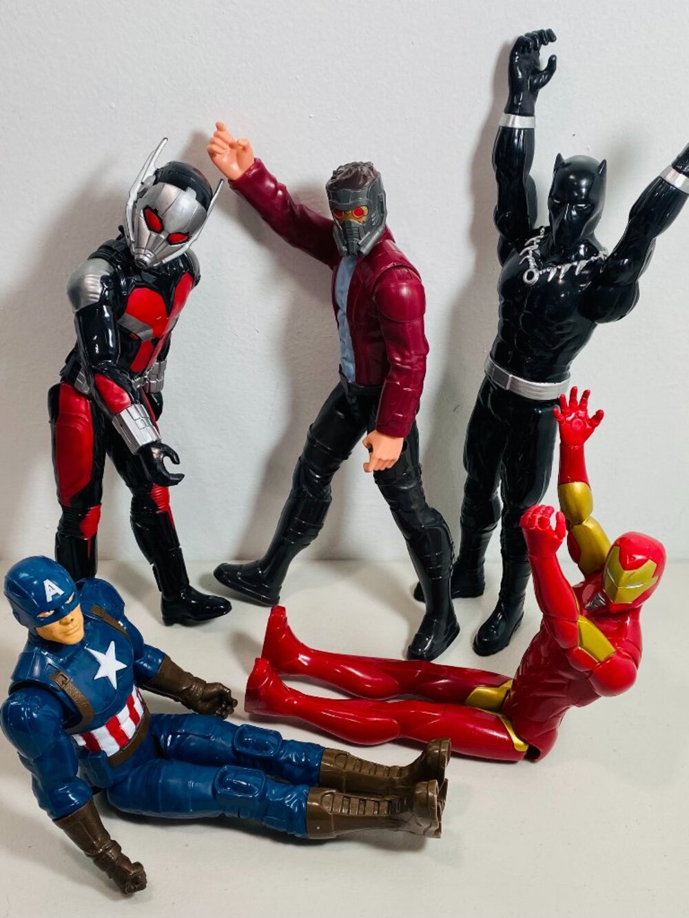 Marvel Titan Hero Series 12-inch Action Figure Set of 5 Hasbro Articulating, VG